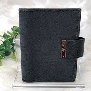Gucci Black Monogram Agenda‎